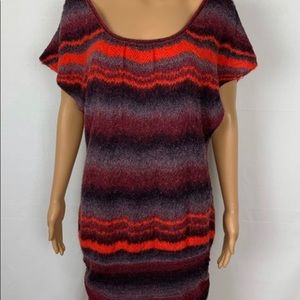 Free People Ombre Striped Sweater Dress Wool Blend